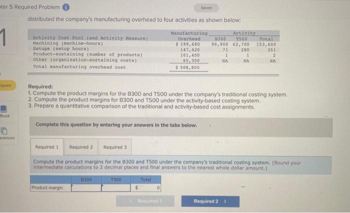 with different sections please HELP ME OUT!!!! Hel Chapter 5 Required Problem