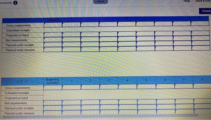 each component except B are one week. The lead time for B