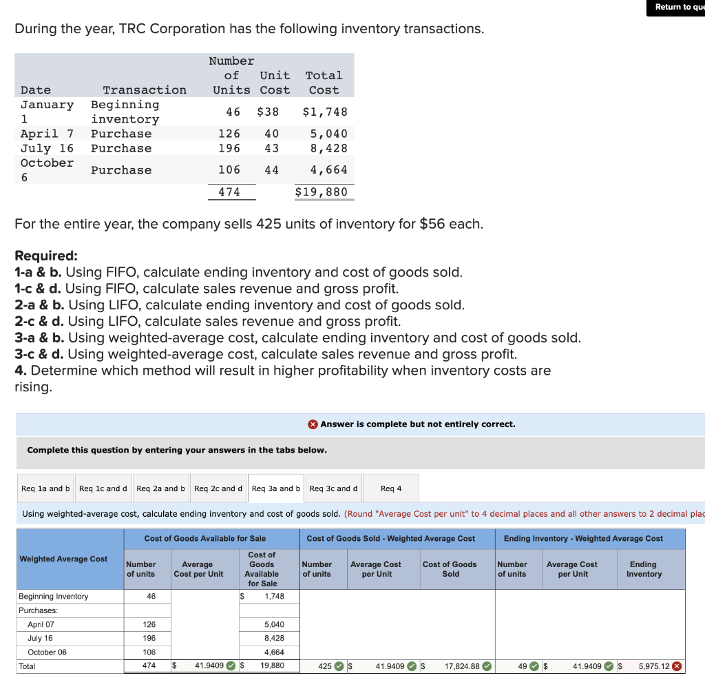 Please correct the cross marks cells During the year, TRC Corporation has
