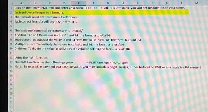  this is all the info please use formulas as well! A