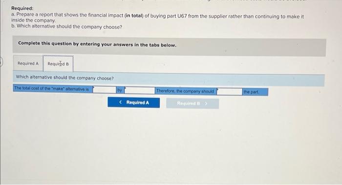 producing the 16,100 units of the part that are needed every year.
