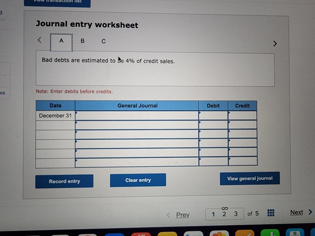and reporting bad debts LO P2, P3 [The following information applies to