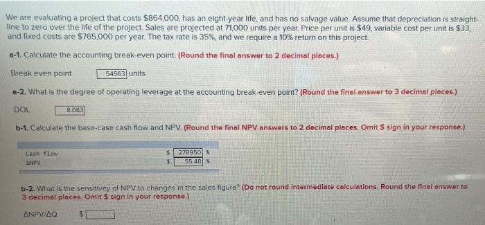 can anybody ans this question We are evaluating a project that costs