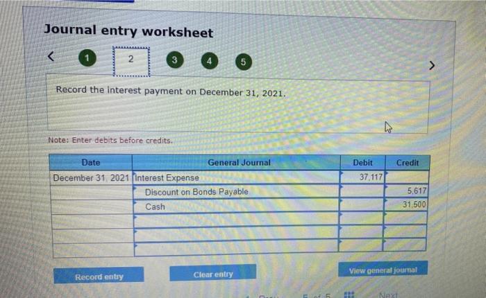 percent paid annually on December 31, and a maturity date of December
