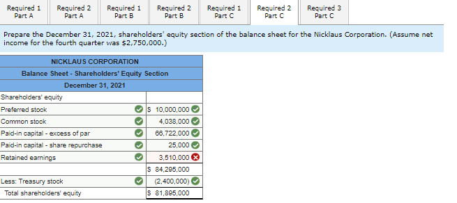 Part On October 1, 2021, Nicklaus Corporation receives permission to replace its