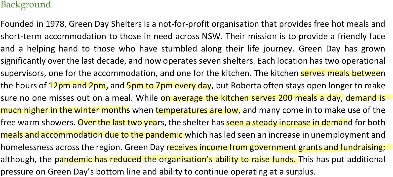 Budget Actual Performance Cost Variance % Variance Number of Meals served 18,250