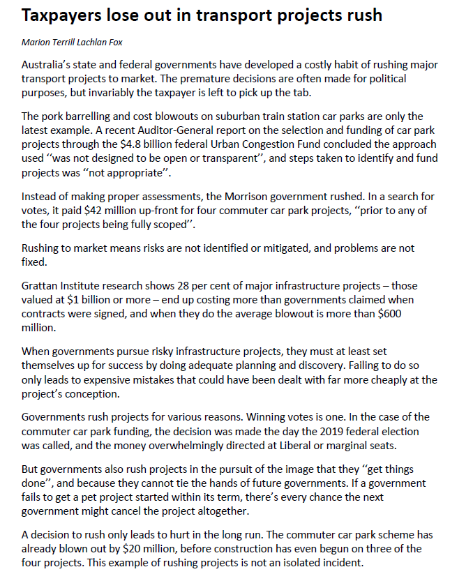 Case StudyProject management: the managerial process Taxpayers lose out in transport projects