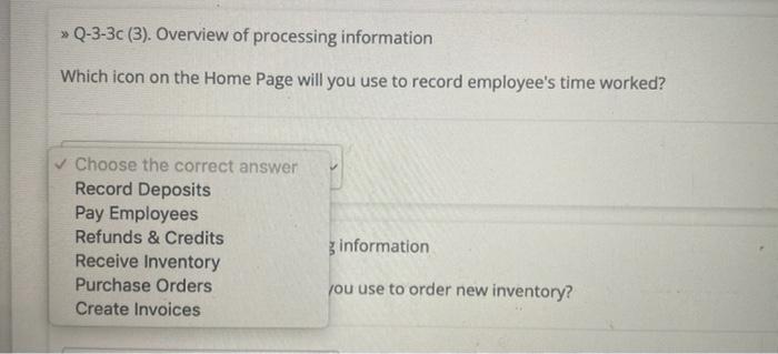 will you select to deposit today's receipts? Choose the correct answer Record