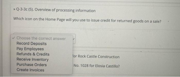 g information you select to receive inventory? Q-3-3c (2). Overview of processing