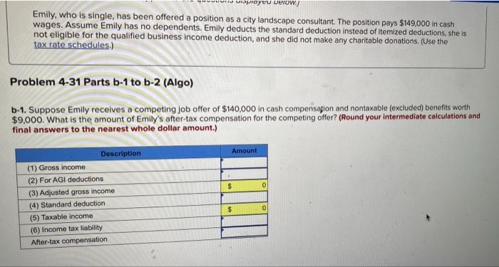 Hi can i get help with this please? displayed below. Emily, who