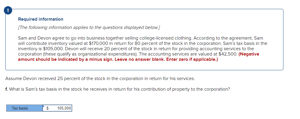 information applies to the questions displayed below.] Sam and Devon agree to