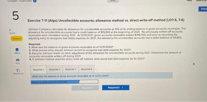 Hi. Please answer all! type answers clearly! Chapter / Exercises Sere Cheel