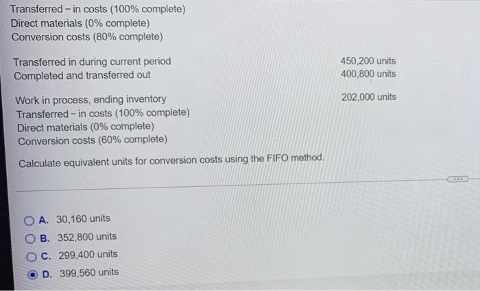 plant Direct materials are added at the end of the process. The