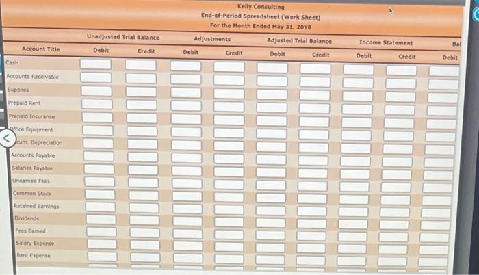 column Part 5: Work Sheet The following is a comprehensive problem which