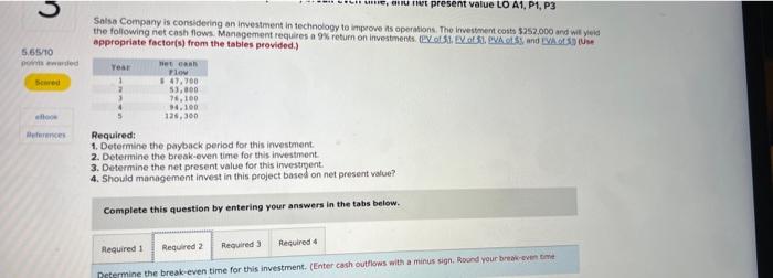 how is this wrong ou met present value LO A1, P1, P3