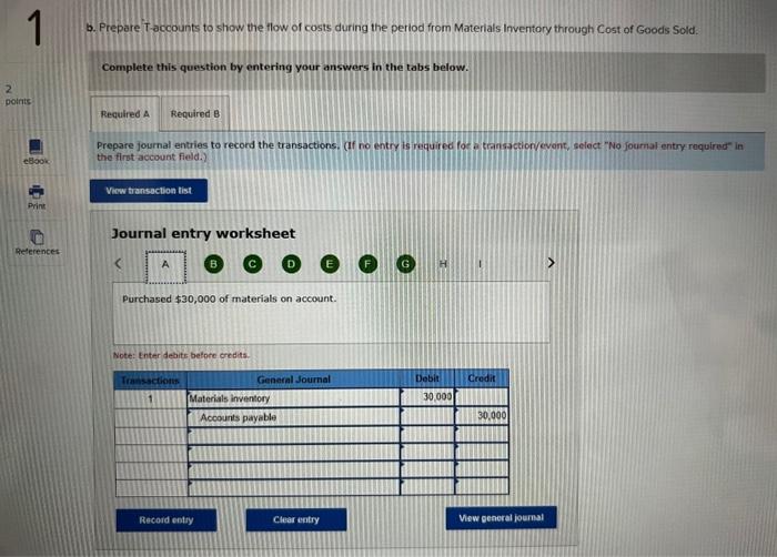 Products manufactures skateboards. The following transactions occurred in March. 2 points 1