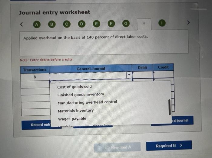 the materials inventory 3. Purchased $37,500 of materials on account 4. Paid