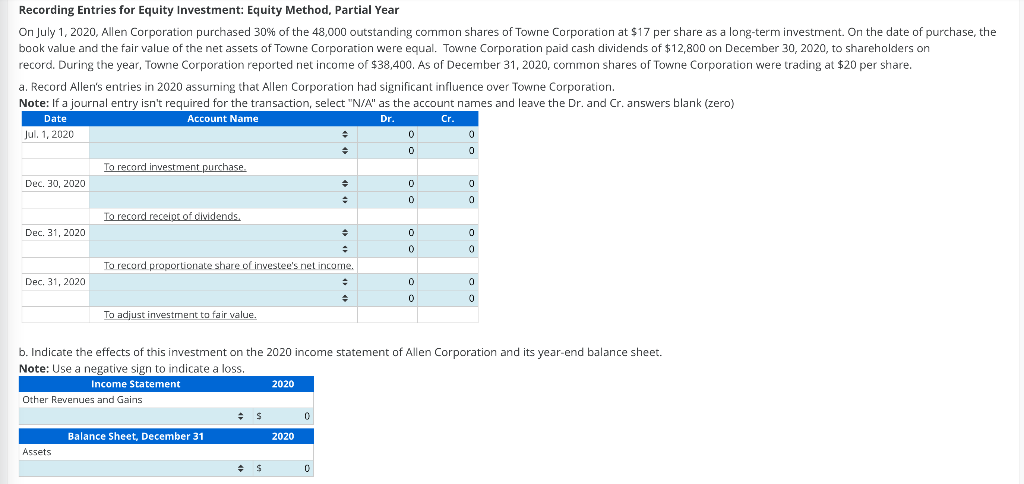 Can I please get some help on this question? Recording Entries
