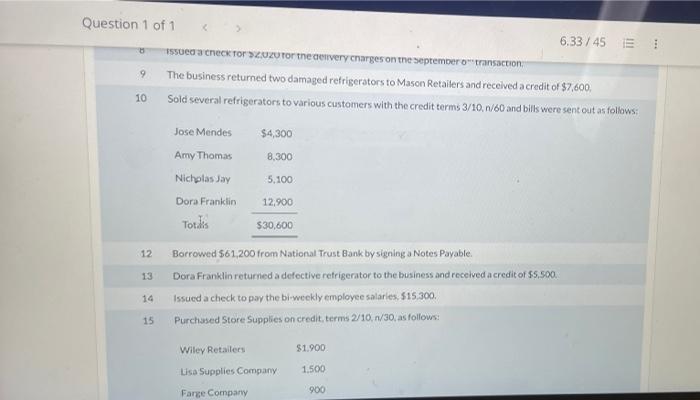 the end of August, the company's Post Closing Trial Balance showed the