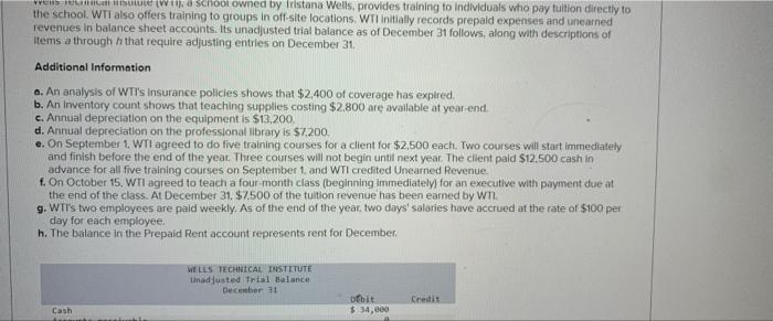 How do i prepare adjusting journal entries for items a through h?