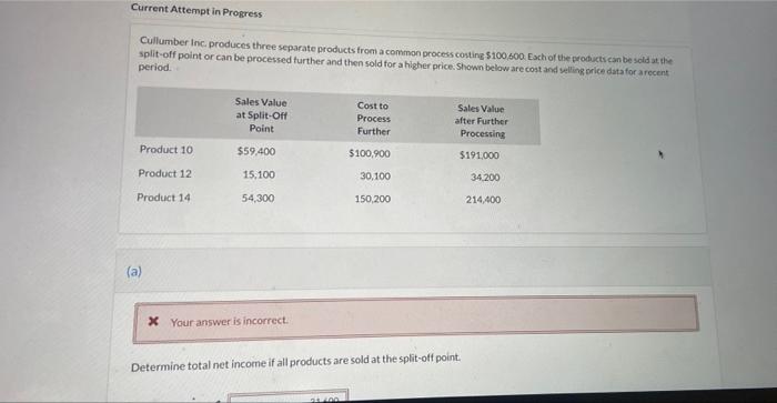 its all one question. please answer them all Current Attempt in Progress