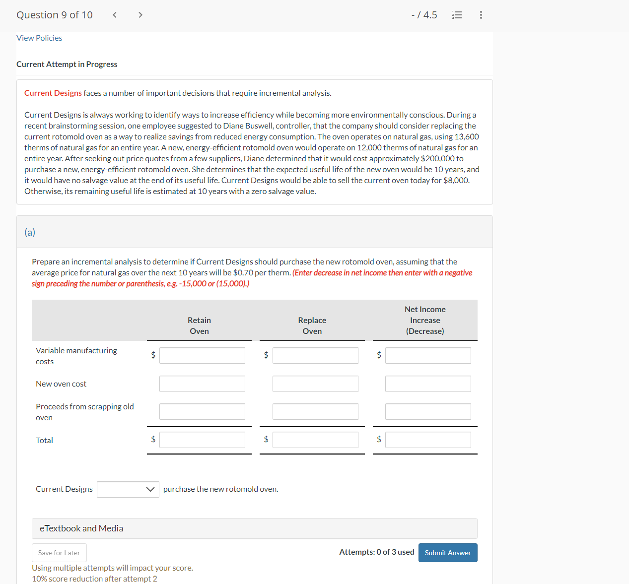  Current Attempt in Progress Current Designs faces a number of important
