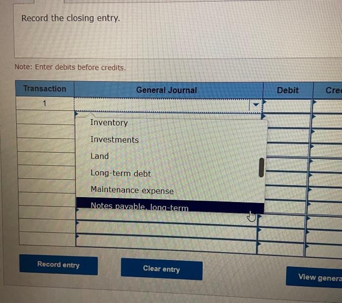 the end of the annual accounting period on December 31: SOUTH BEND