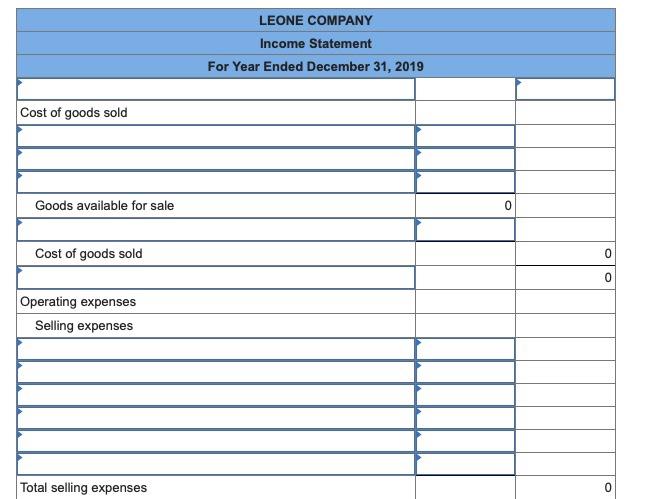 trial balance and other records of Leone Company 3 points Sapped Advertising
