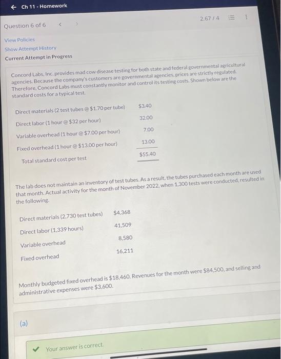 PLEASE POST FULL ANSWER PART C + Ch 11 - Homework 2.6714