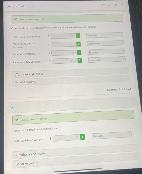 = III Question 6 of 6 View Policies Show Attempt History Current