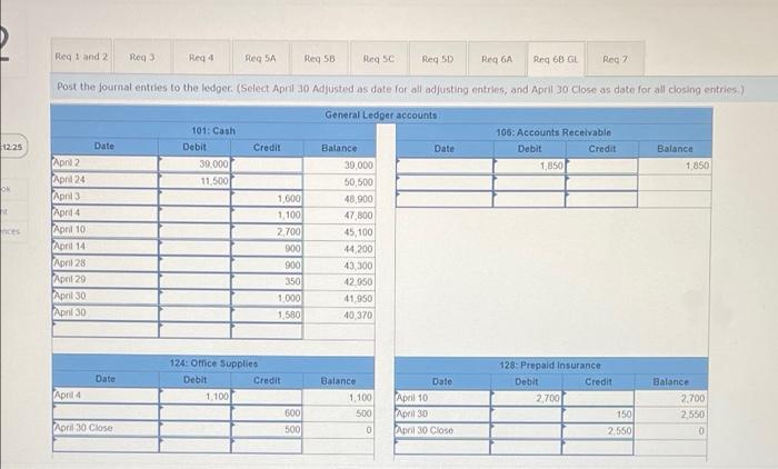 need req 6b gl Reg 1 and 2 Reg Red Req5A Reg