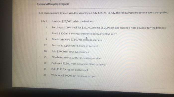 v Current Attempt in Progress Lee Chang opened Crane's Window Washing on