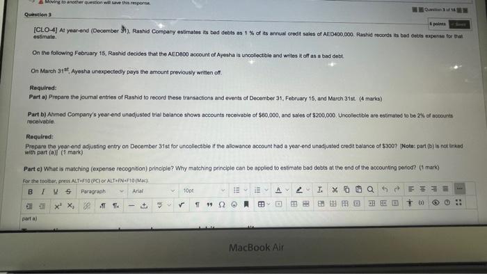 part b Moving to another question will save this response. Questa3f14N Question