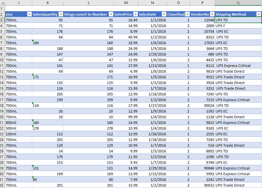 Please clean shipping mode variable and keep the full name of them,