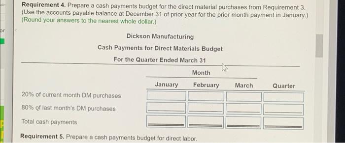cash collections Requirement 2. Prepare a production budget. (Hint: Unit sales -