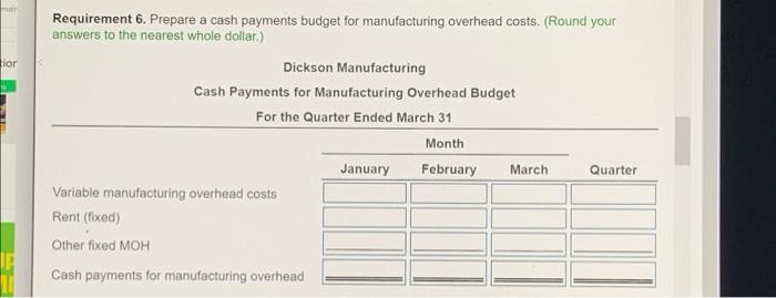 For the Quarter Ended March 31 BU - - Data table Requirem