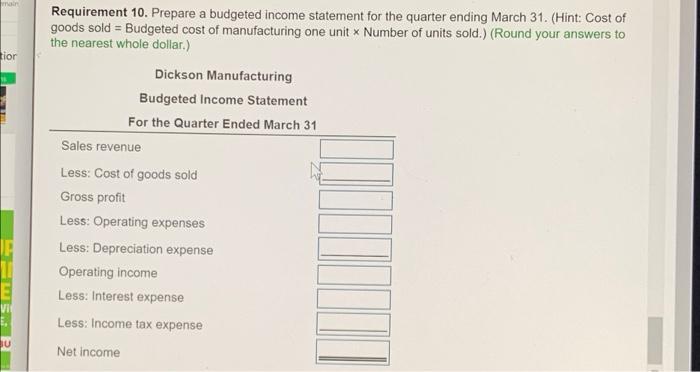 Dicks Follow Read Reqy quart a. Actual sales in December were $70,000.