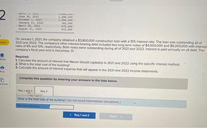 interest method [LO10-7] 10 points On January 1, 2021, the Mason Manufacturing