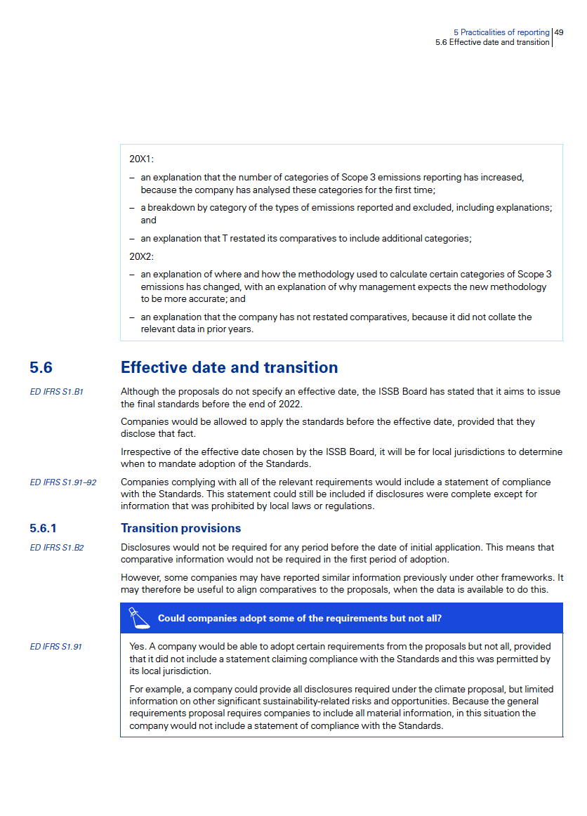 effective processes to be able to produce compliant sustainability reporting. For example,