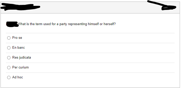 Please answer the question below: What is the term used for a