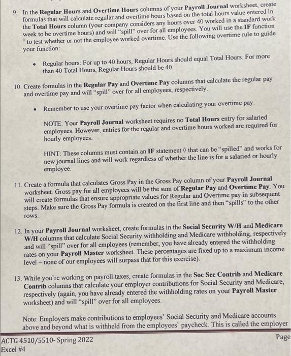 #9 please help with formula , heres what I have but its