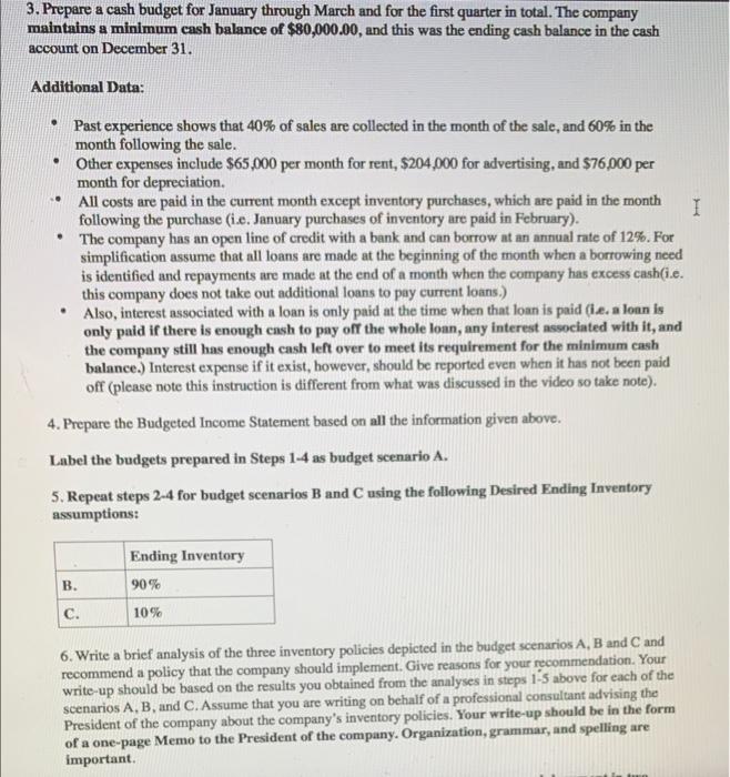 a merchandising company. Decide on a name for this company. Follow the