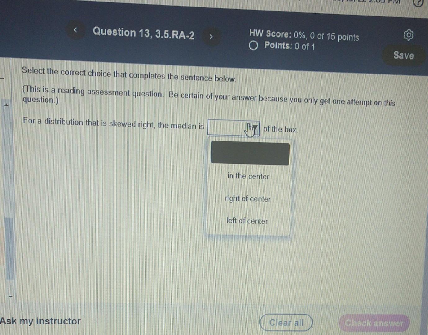  Select the correct choice that completes the sentence below. (This is