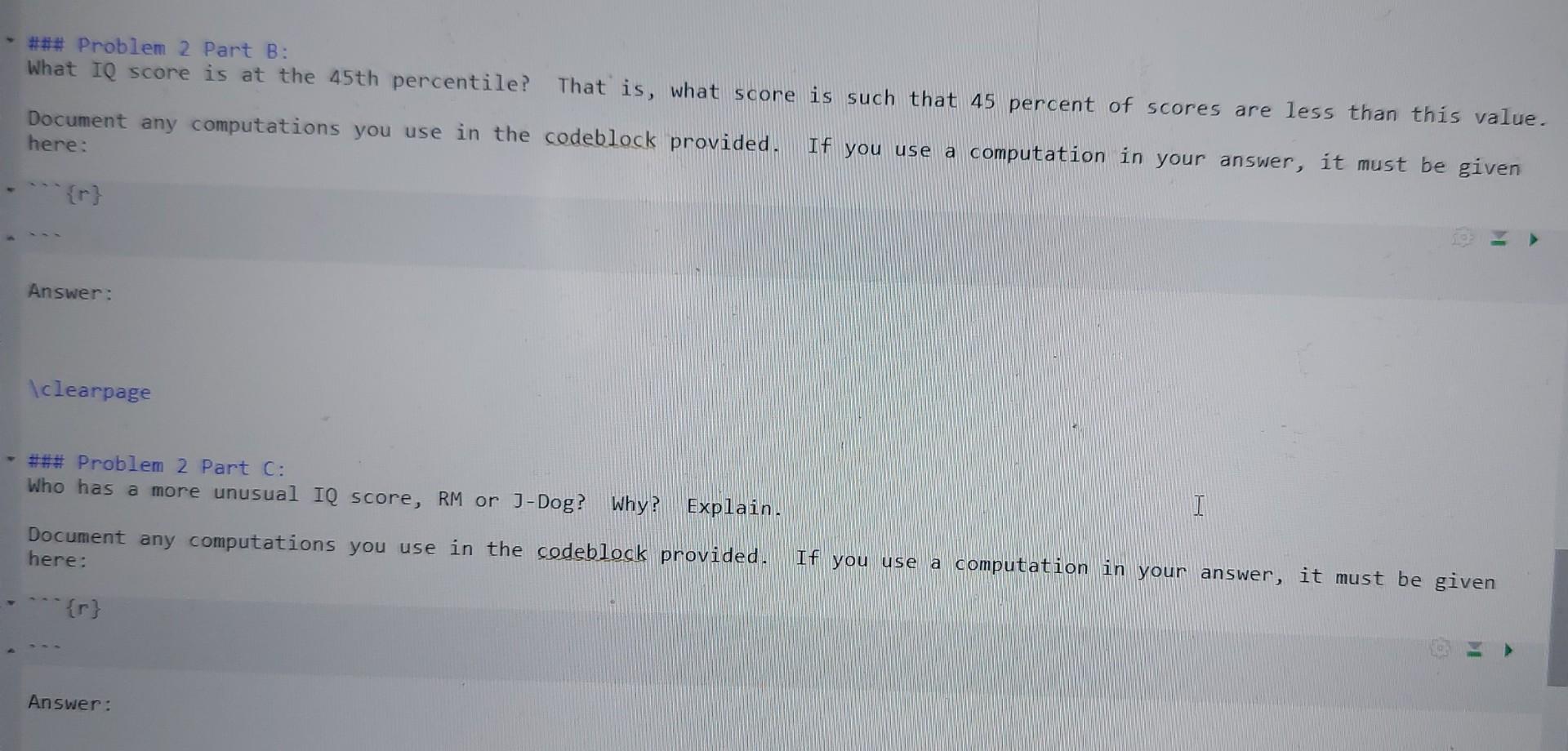 Intelligence Quotient measure, is a measure of cognitive ability. lbegin\{itemize\} litem The