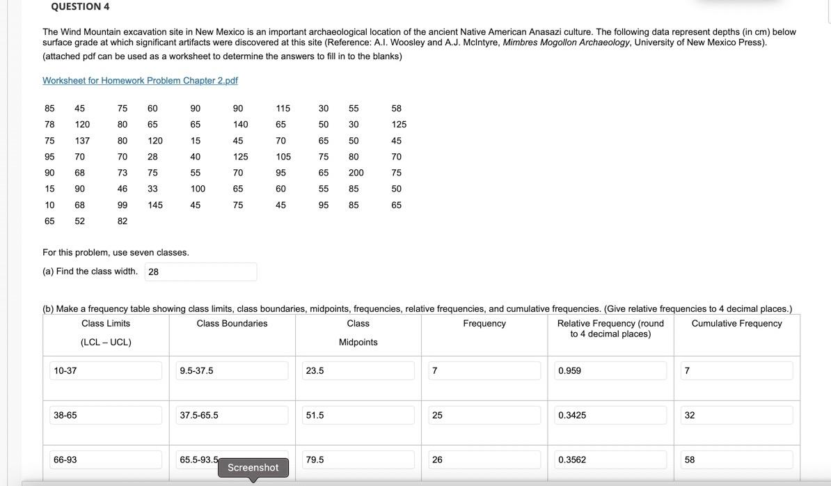 answer question 5. Choose the relative frequency below that corresponds to a