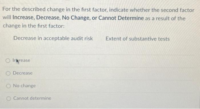 result of the change in the first factor: Increase in planned detection