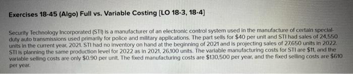  WTH is that expert's comment? seriously posting ads? Exercises 18-45 (Algo)