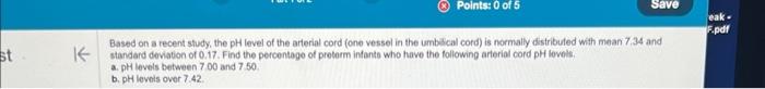  Based on a recent study, the pH level of the arterial
