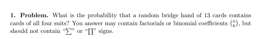 Probability. Show steps. 1. Problem. What is the probability that a random