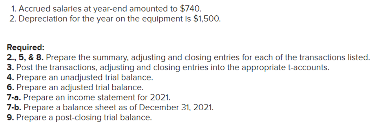 of the Karlin Company, a consulting company, at January 1,2021 , contained